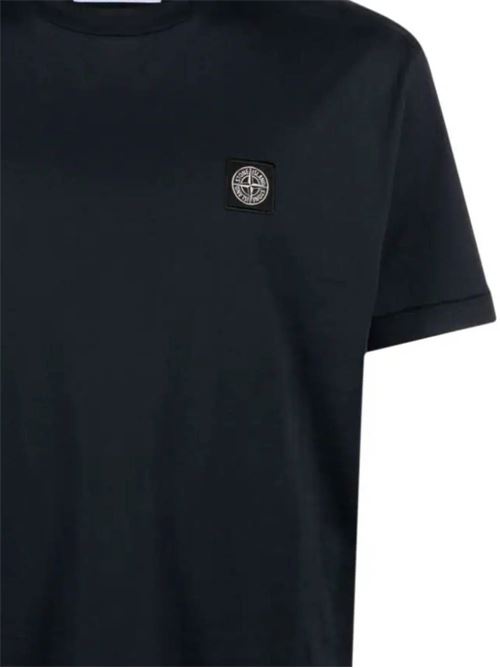 Navy blue cotton t-shirt Stone Island | 801524113A0020